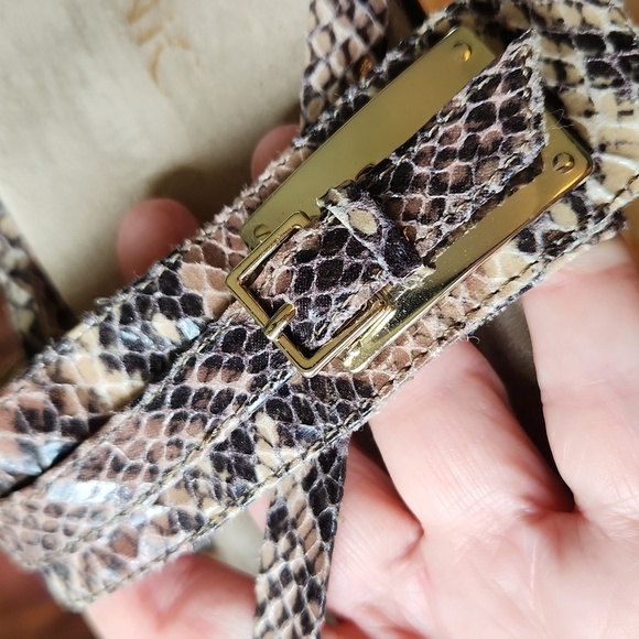 Vionic Jaya Strappy Faux Python Buckle Accent Slide Sandals sz 9 - Picture 11 of 16